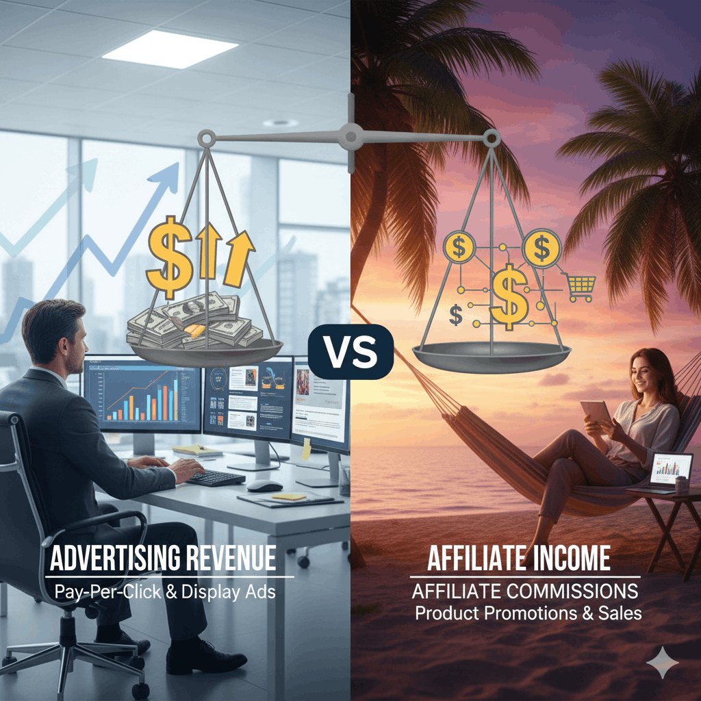 Ads vs Affiliate Income: Which Is Better for Blogs? 2 ads vs affiliate income